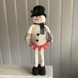 NWT- 24” Absolutely Precious- Holiday Snowman ⛄️ Decoration w/ MERRY Banner